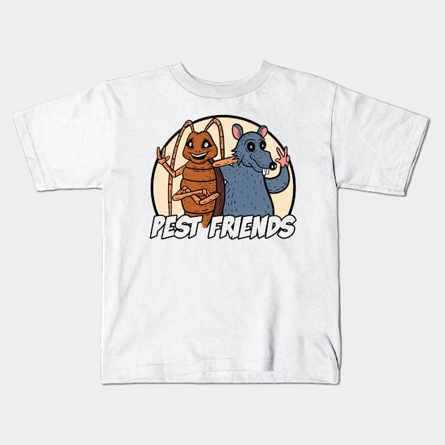 Pest Friends Kids T-Shirt by nickbeta